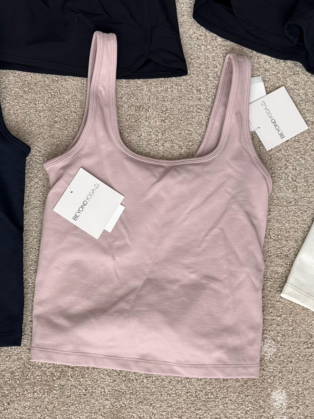 Beyond Yoga Ribbed Tank - Blush Pink